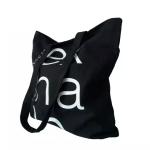 Black 12oz Organic Cotton Tote Bags 15KG Carry Ability