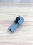 Plastic Male Waterproof Speaker Wire Quick Connectors 2 Pin Grey Color