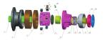 MS125 Poclain Hydraulic Motor Parts With Cover Plate Break Shaft , Brake Shaft