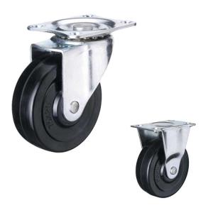 China 2.5 Inch 118LBS Load Capacity Swivel Plate Hard Rubber Wheel Industrial Grade wholesale