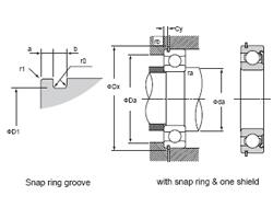 China Single Row Deep Groove Ball Bearings With Rubber Seals/Steel Shields 6218N wholesale