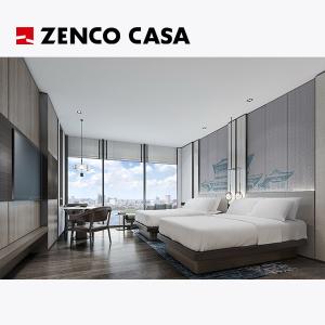 China Hotel Bedroom Furniture Set Includes Single Bed And Bedside Table wholesale