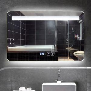 China Hidden SS frame bathroom led lighted mirror Square Wall Decor Mirror in multicolour for living room wholesale