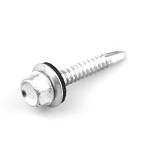 316 Stainless Steel Unitek Hex Head Roofing Bimetal Screws With Washer Plain
