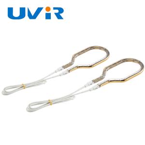 China Quartz Glass Heating Lamp Tube Single Tube Gold Coating Circular Infrared Lamp Tube wholesale