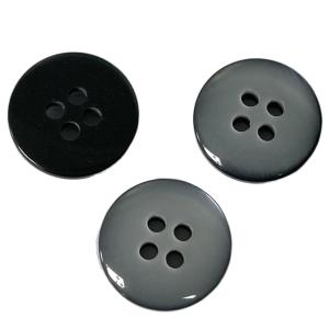 China Recycled Plastic Shirt Buttons 4 Holes Silver Color Use On Shirt Blouses wholesale