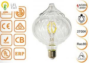China Clear Glass Decorative Led Light Bulbs , Dimmable Tip Pumpkin LED Chandelier Bulbs wholesale