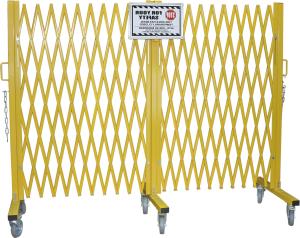 China Warehouse Heavy Duty Steel Portable Folding Security Gates With Warning Label wholesale