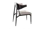 590*607mm Hotel Restaurant Furniture ODM Black And White Leather Dining Chairs