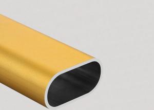 China Colorful Flat Oval Aluminum Tubing 6061 Preciously Cutting Deep Process wholesale
