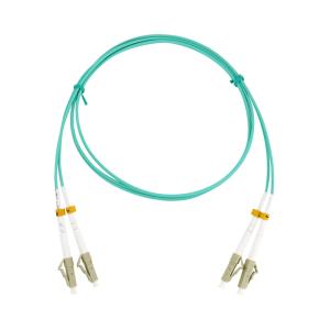 China FTTH OM3 LC-LC-UPC 3mm 1m Duplex Fiber Optic Patch Cord LSZH wholesale