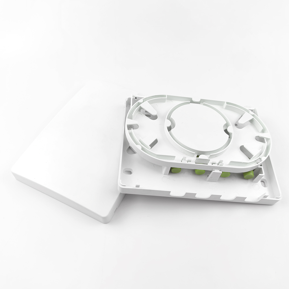 FC/APC Connector Type 4 Cores Plastic Fiber Optic Faceplate Socket Panel for FTTH Network