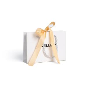 China Craft Customized Size White Black Luxury Gift Shopping Jewelry Paper Bag With Handles wholesale