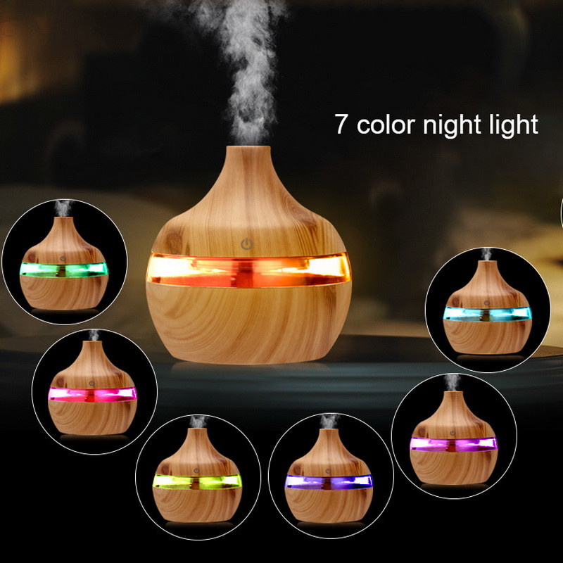 ABS 300ML 35ml/h 2W Wood Grain Aromatherapy Diffuser