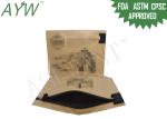 Tobacco Packaging Child Resistant Bags Kraft Paper With Small Size / Transparent