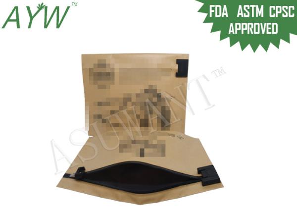 Tobacco Packaging Child Resistant Bags Kraft Paper With Small Size / Transparent