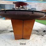 D800mm Corten Steel BBQ Grill Barbecue Fire Pit abrasion resistance
