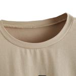 1000 Quantity Splicing Women's Oversized Tees Vintage Half Sleeve Loose Casual T