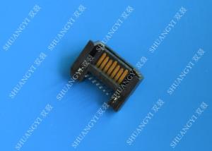 China Single Port 22 Pin ESATA Port Connector , 180 Degree ATA SATA Connector wholesale