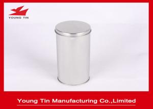 China FDA Blank Round Cylinder Metal Tinplate Canister Plain Color For Tea Storage wholesale