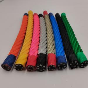 China Colorful 16mm 6 Strand Twist PP Multifilament Combination Rope For Climber wholesale