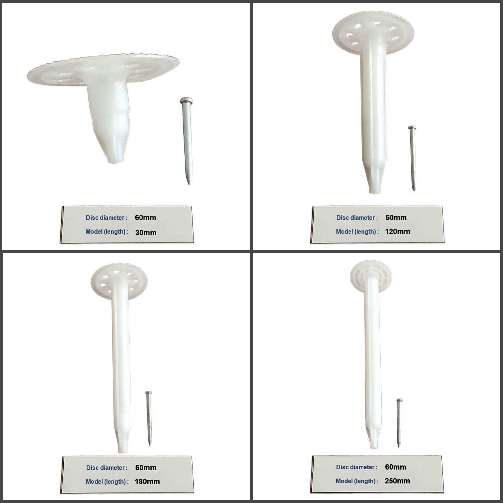 20mm High Strength Shooting HDPE Insulation Nail For Gun