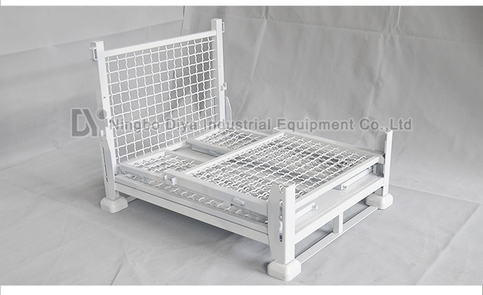 ESD Protection Stacking Rack System , Industrial Steel Folding Turnover Pallet Box