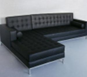 China America style mid century home section sofa with stainless steel foot wholesale