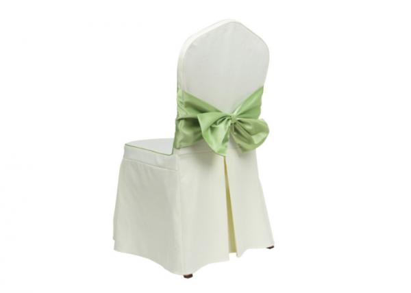 Quality Decor Beautiful TableCloth Wedding Furniture Hire White Chair Cover Sash Reception for sale