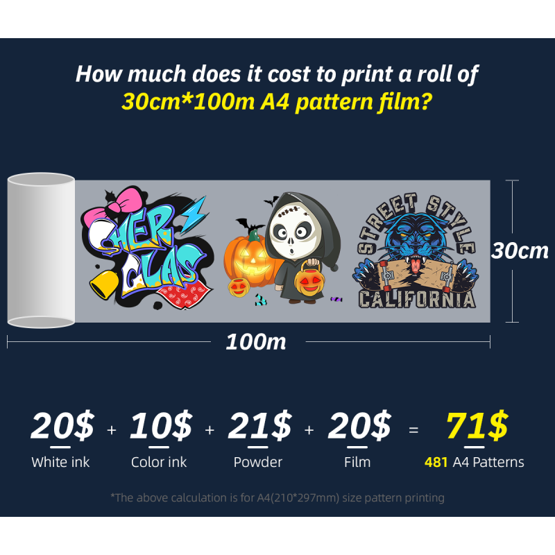 Ingani Dtf 30cm Printer With Shaker 2 Head Dtf Printer With Xp600 or I1600 Head