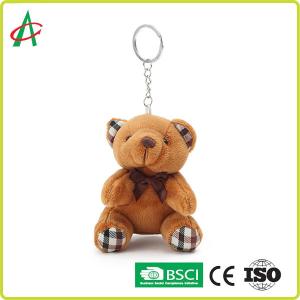 China PP Cotton Filled Mini Stuffed Bear Keychain BSCI Certificated wholesale