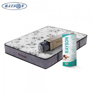 China Compressed Bamboo Fabric 3 Zone Pocket Spring Mattress Queen Size for Dormitory wholesale