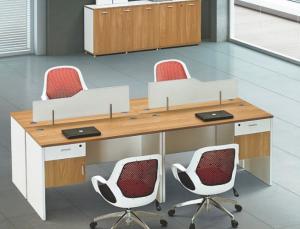 China modern 4 seats office workstation table furniture in warehouse in Foshan wholesale