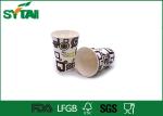 Customsized Hot Drink Paper Cups With Lid / Coffee Takeaway Cups ISO9001