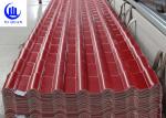 1050mm Width ASA Spanish Bamboo Roof Sheet Brick Red Color