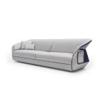 Faux Matte Leather Living Room Sectional Sofas Unfolded Upholstered Sectional