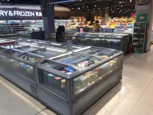 China 1470mm Integral Deep Island Chest Freezer Minus 24 Supermarktet wholesale