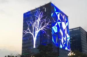 China P3.9 P7.8 200W Transparent Glass LED Display Die Casting Cabinet wholesale