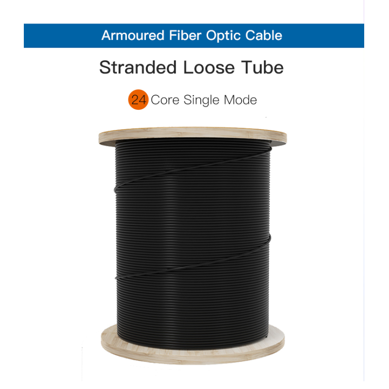 Single Mode G652D Armoured Fibre Optic Cable For Cell Phone Booster