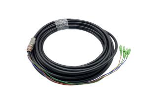 China 4 Core Copper Aluminum Waterproof Fiber Optic Pigtails SC FC 9.8mm Military Ruggerized Cable PE wholesale