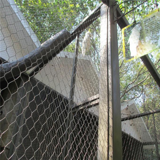 Stainless Steel Zoo Wire Mesh , Knitted Animal Enclosure Mesh Fence 2