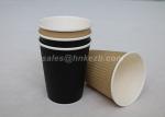 8oz - 16oz Black Paper Coffee Cups , Paper To Go Coffee Cups Eco Friendly