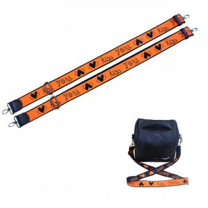 China Promotional Bag Belt 3.8*140cm Dacron Logo Customized Lanyard Bandage wholesale