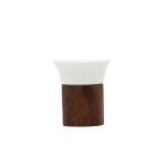 Home Art Crafts Perfume Bottle Lid Wooden Ceramic Cup Base With Wooden Stand