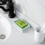 Plastic Soap Holder Case Dish Stand For Shower Bathroom Kitchen Sinks