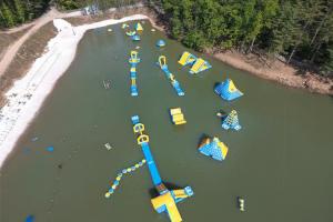 China Logo Printing Customized Inflatable Water Sport / Aquapark For Lake PVC Tarpaulin wholesale