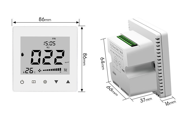 LCD Display Digital Ventilation Controller Fresh Air Ventilation System Controller