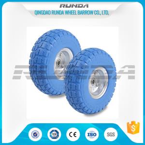 China Galvanized Color PU Foam Wheel Shock Proof Smooth Bearings 1.1mm Rim Thickness wholesale
