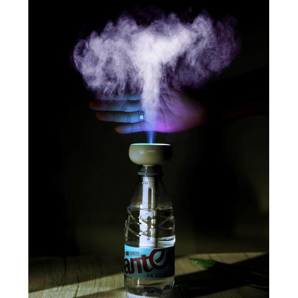 Circle DC5V 40ml/h Night Light Humidifier Pole 8h Working