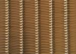 12m Architectural Woven Flexible Metal Mesh Fabric Free Oil 1.55mm Rod Pitch